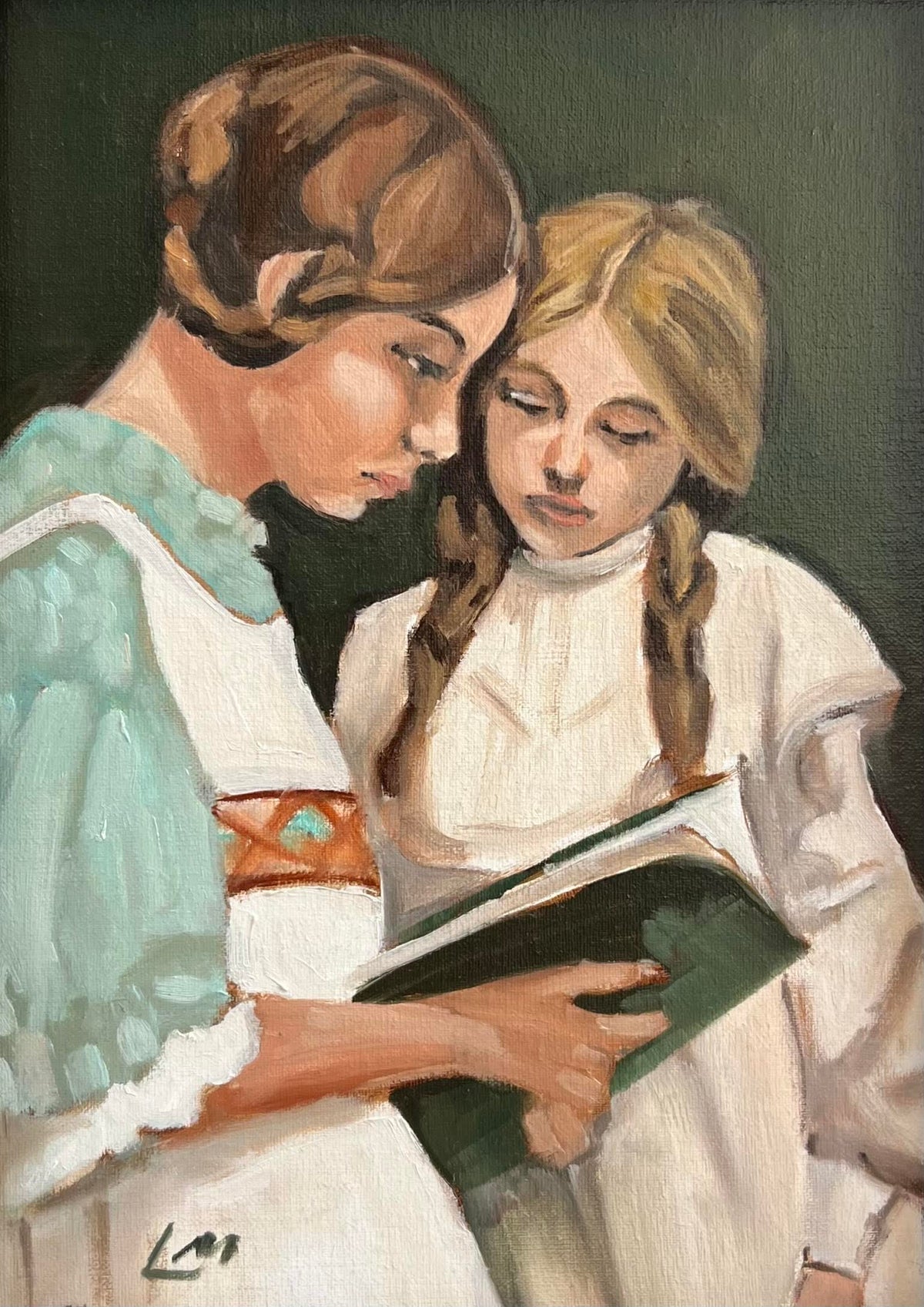 Dutch Girls Reading - Caitlin Wilson Design