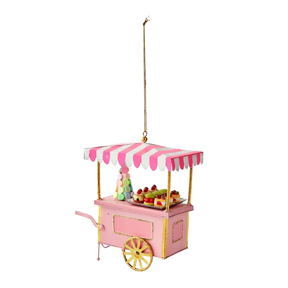 Pastel Patisserie Cart Ornament in Pink