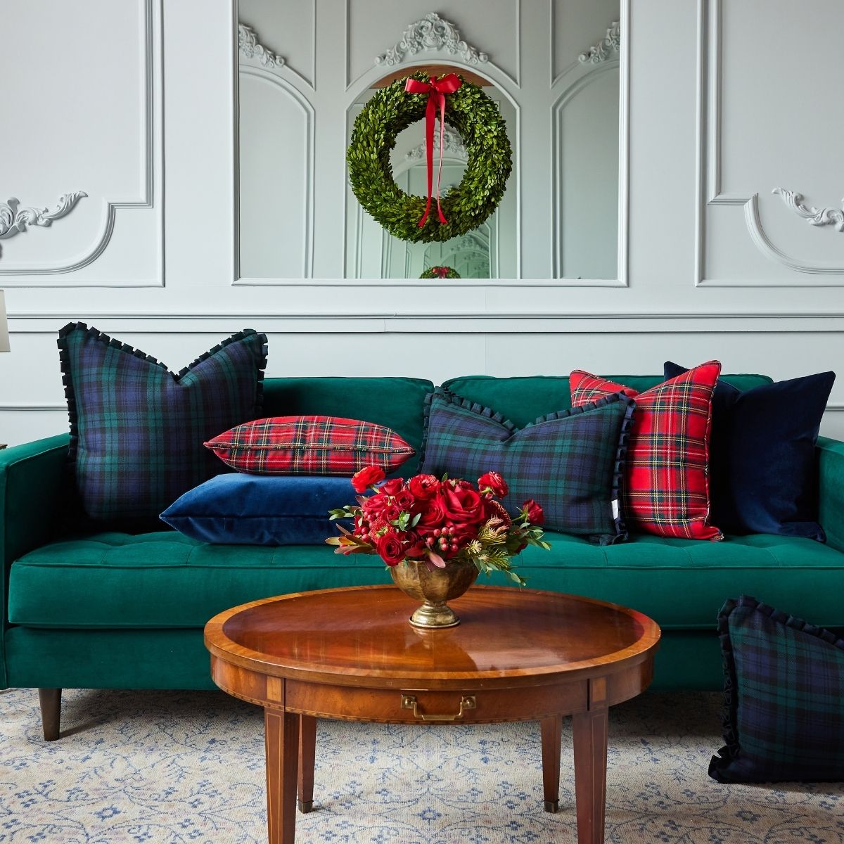 Blackwatch Box Pleat Pillow Cover