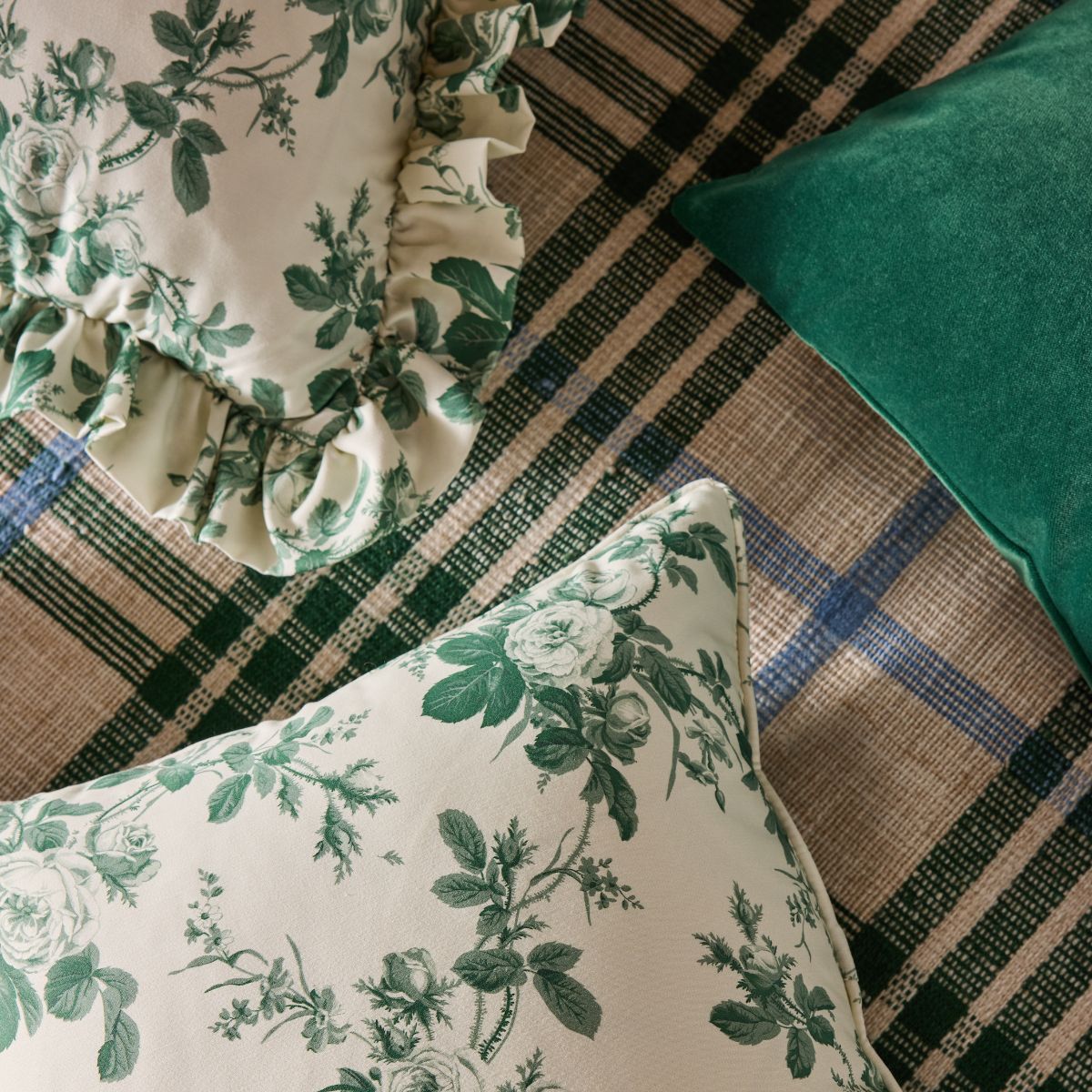 Mary Jayne in Green Pillow Cover - Caitlin Wilson Design