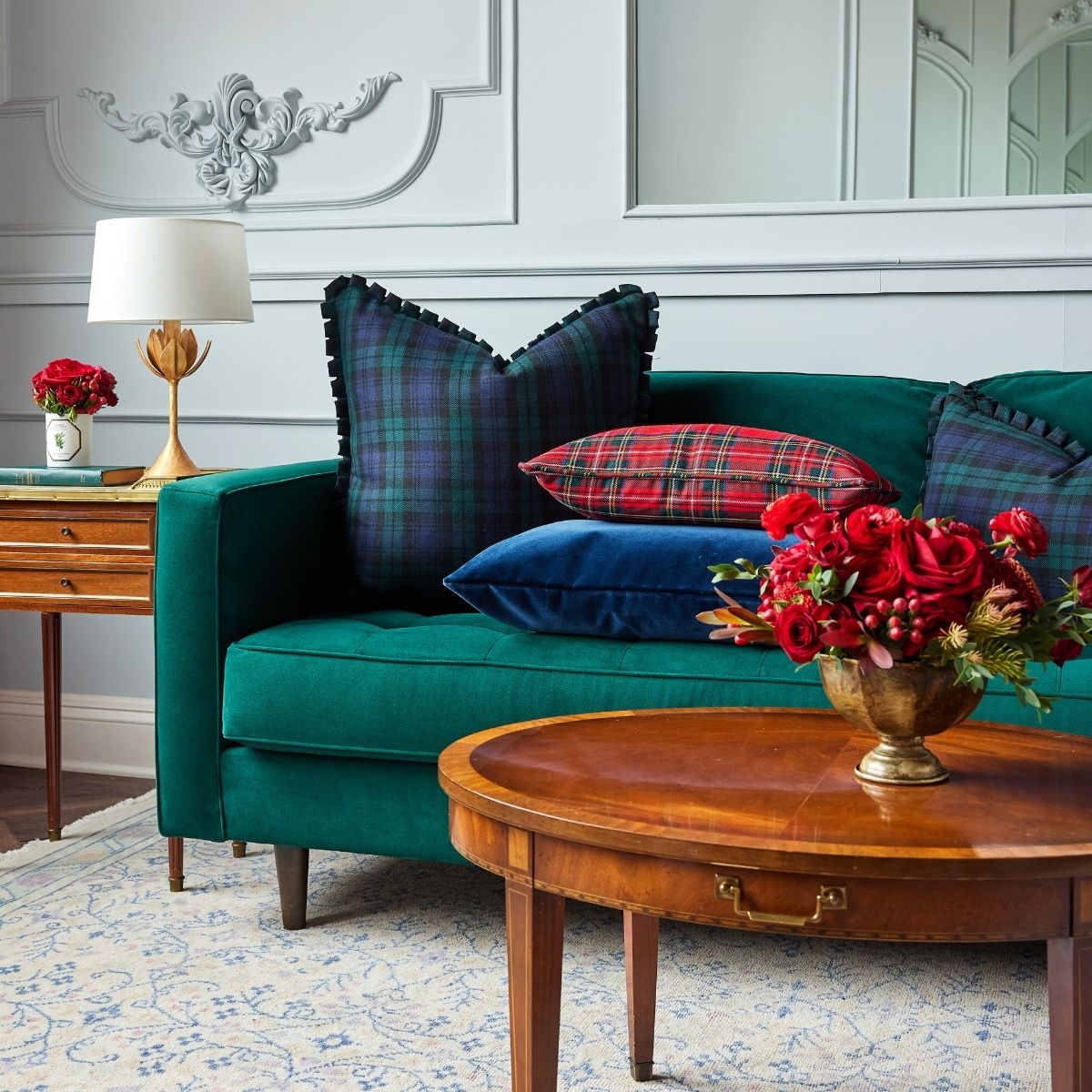 Blackwatch Box Pleat Pillow Cover