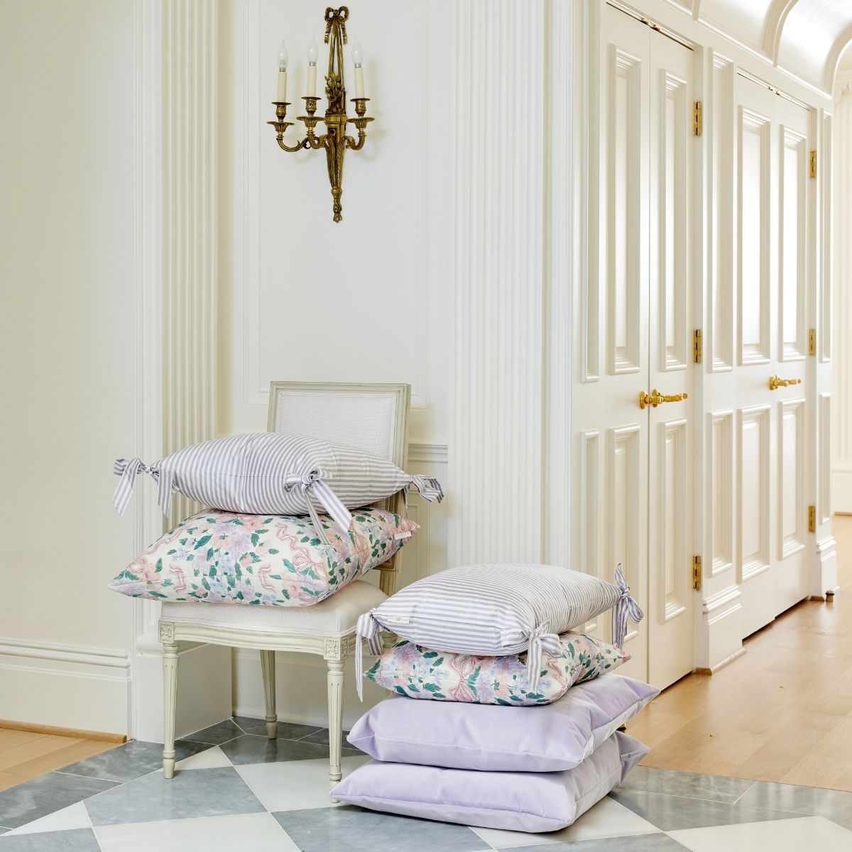 Holly Berry & Bow Pillow Cover