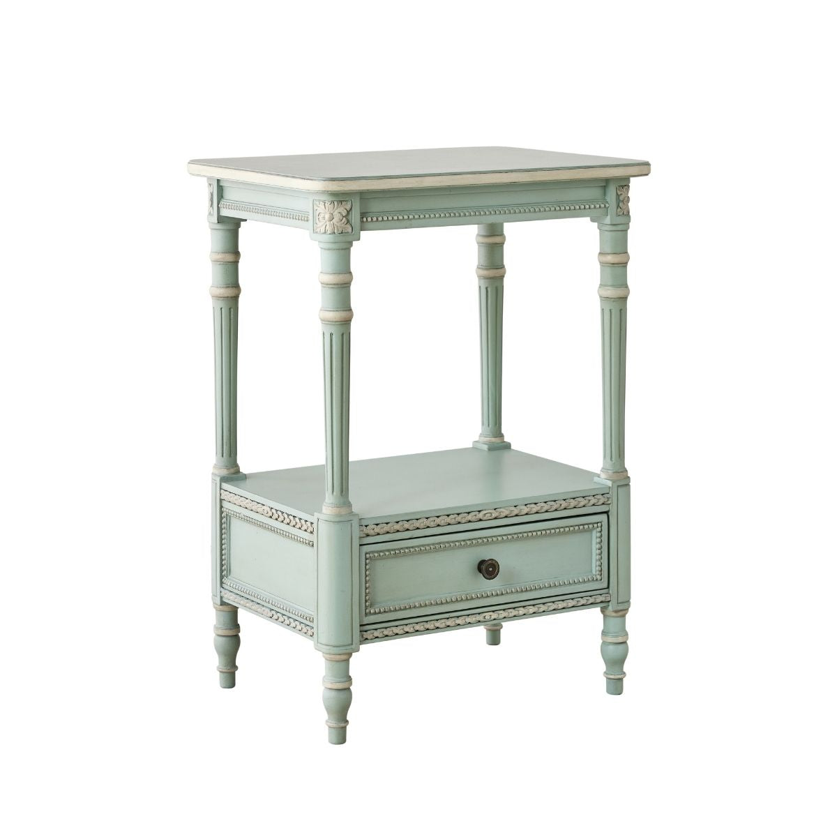 Gwendolyn Small Shelf Table in Eucalyptus - Caitlin Wilson Design