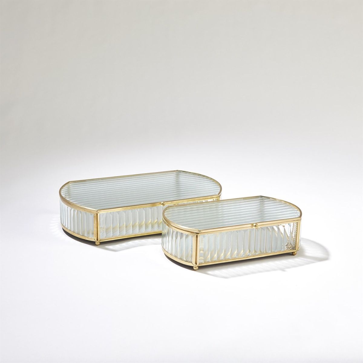 Large Reeded Glass Box