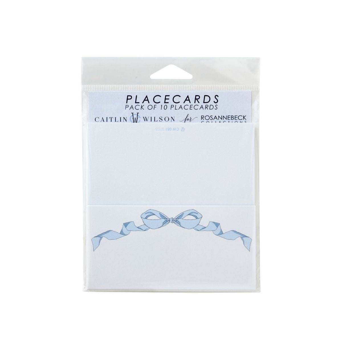 Blue Bow Placecards