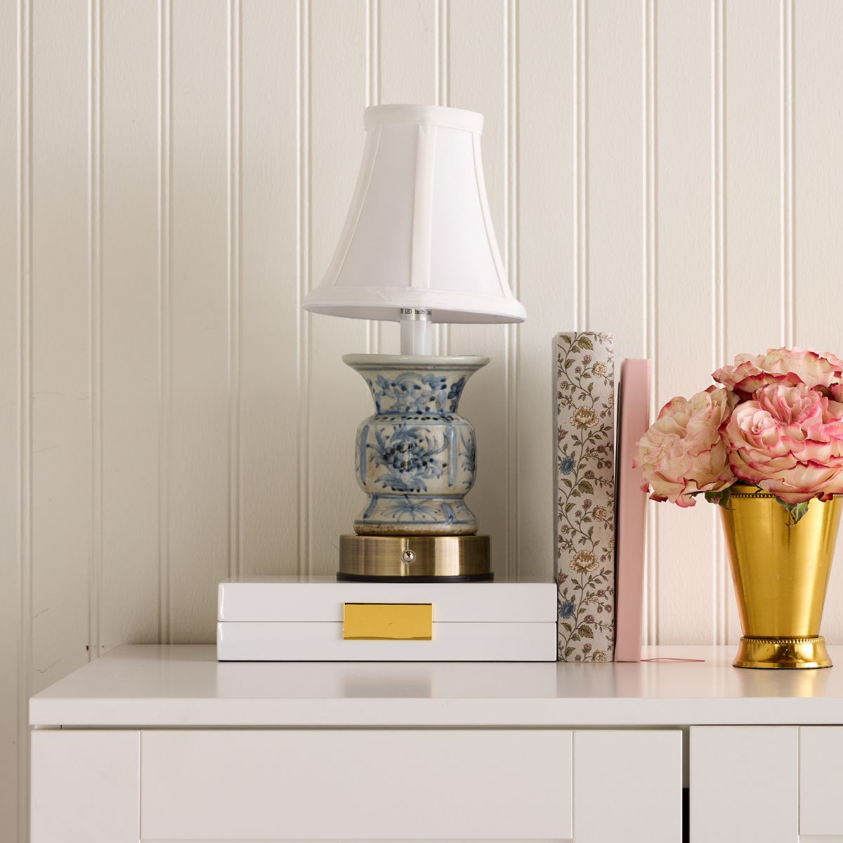 Lotus Petite Chinoiserie Rechargeable Lamp - Caitlin Wilson Design