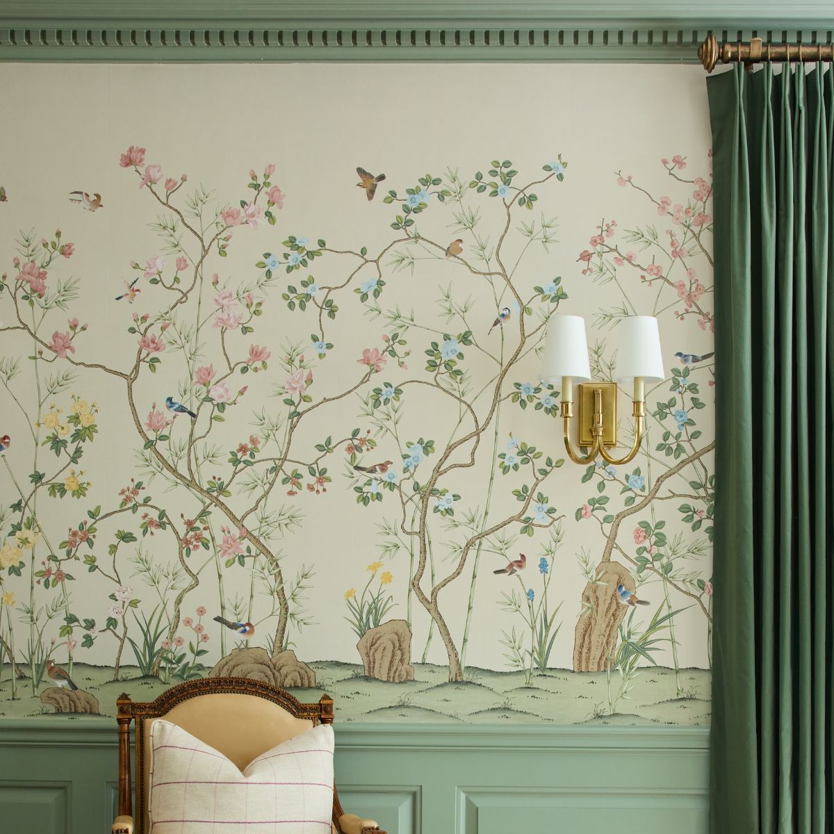 Avondale in Linen Mural - Caitlin Wilson Design
