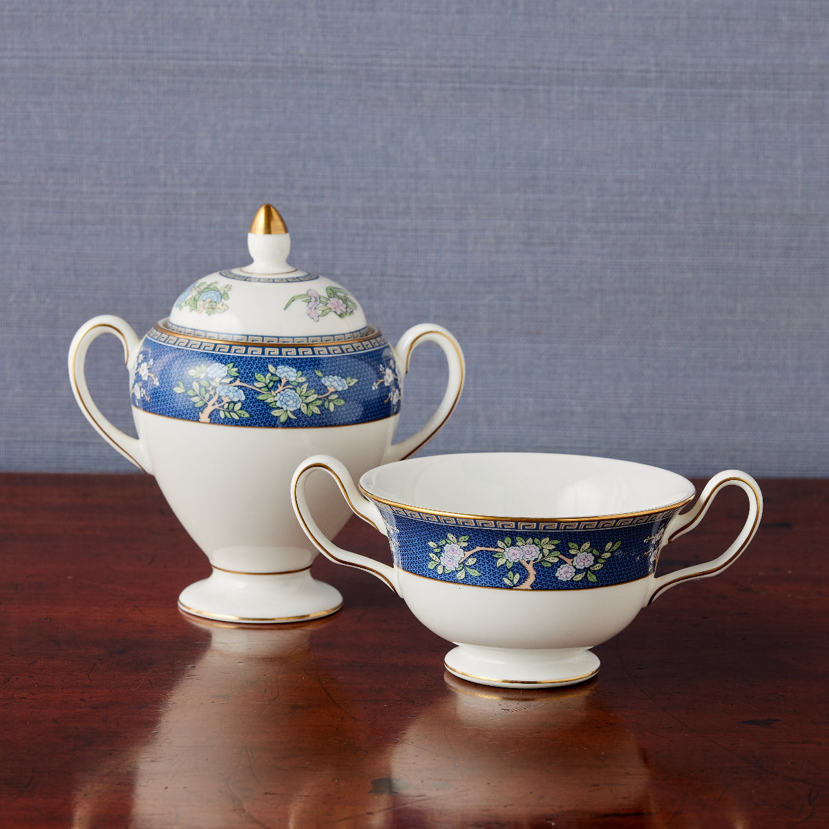 Wedgwood Blue Siam Lidded Urn & Cup - Caitlin Wilson Designs