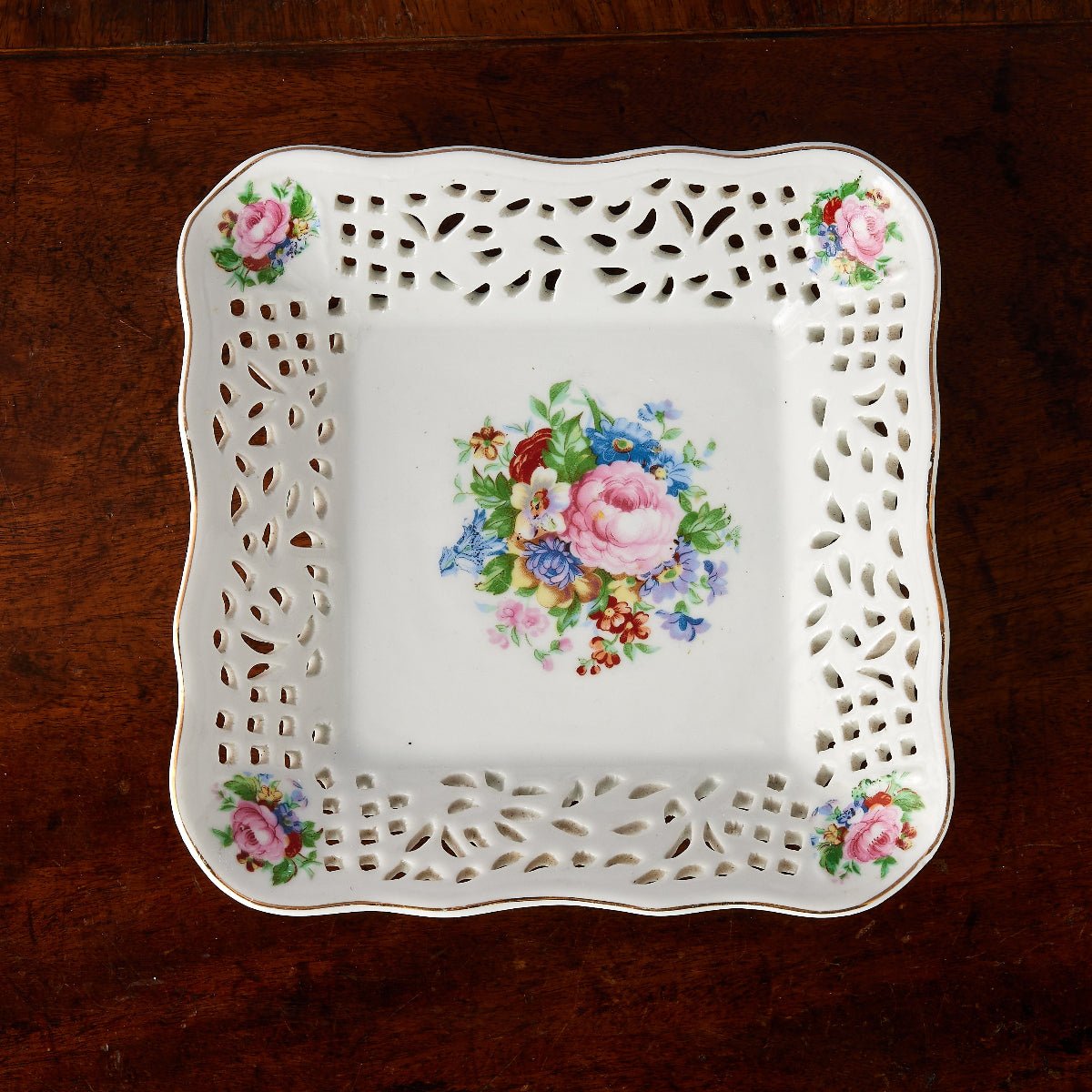 Gardenia Hand-Painted Porcelain Basket - Caitlin Wilson Designs