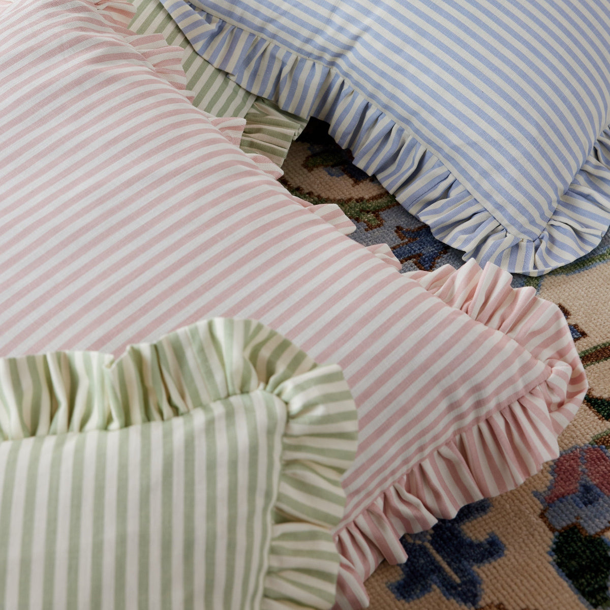 Carolina Stripe Pillow in Pink Salt - Caitlin Wilson Designs
