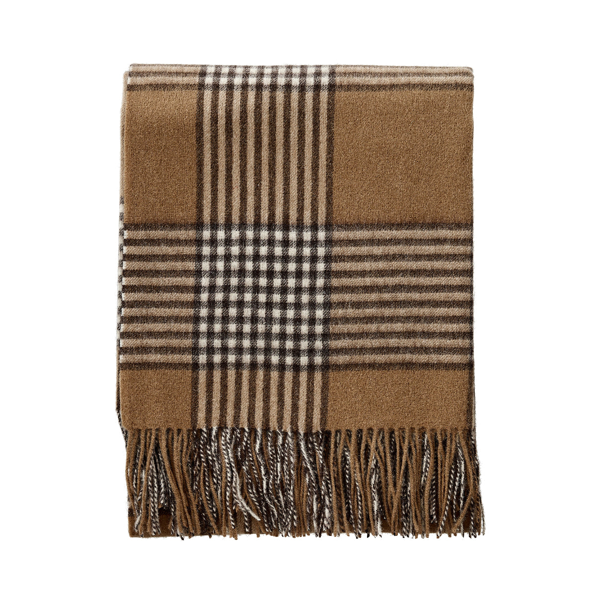 Wembley Plaid Throw in Camel - Caitlin Wilson Designs