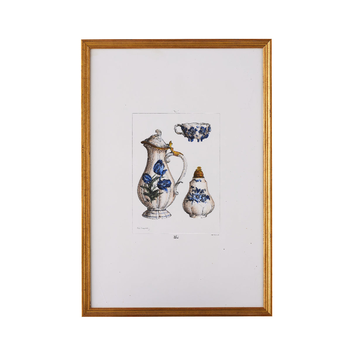 Cerulean Elegance Vase Trio Print -III - Caitlin Wilson Design