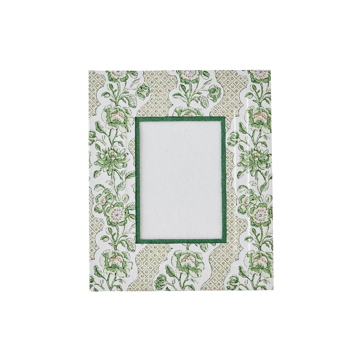 Green Trellis Fabric Picture Frame - Caitlin Wilson Design