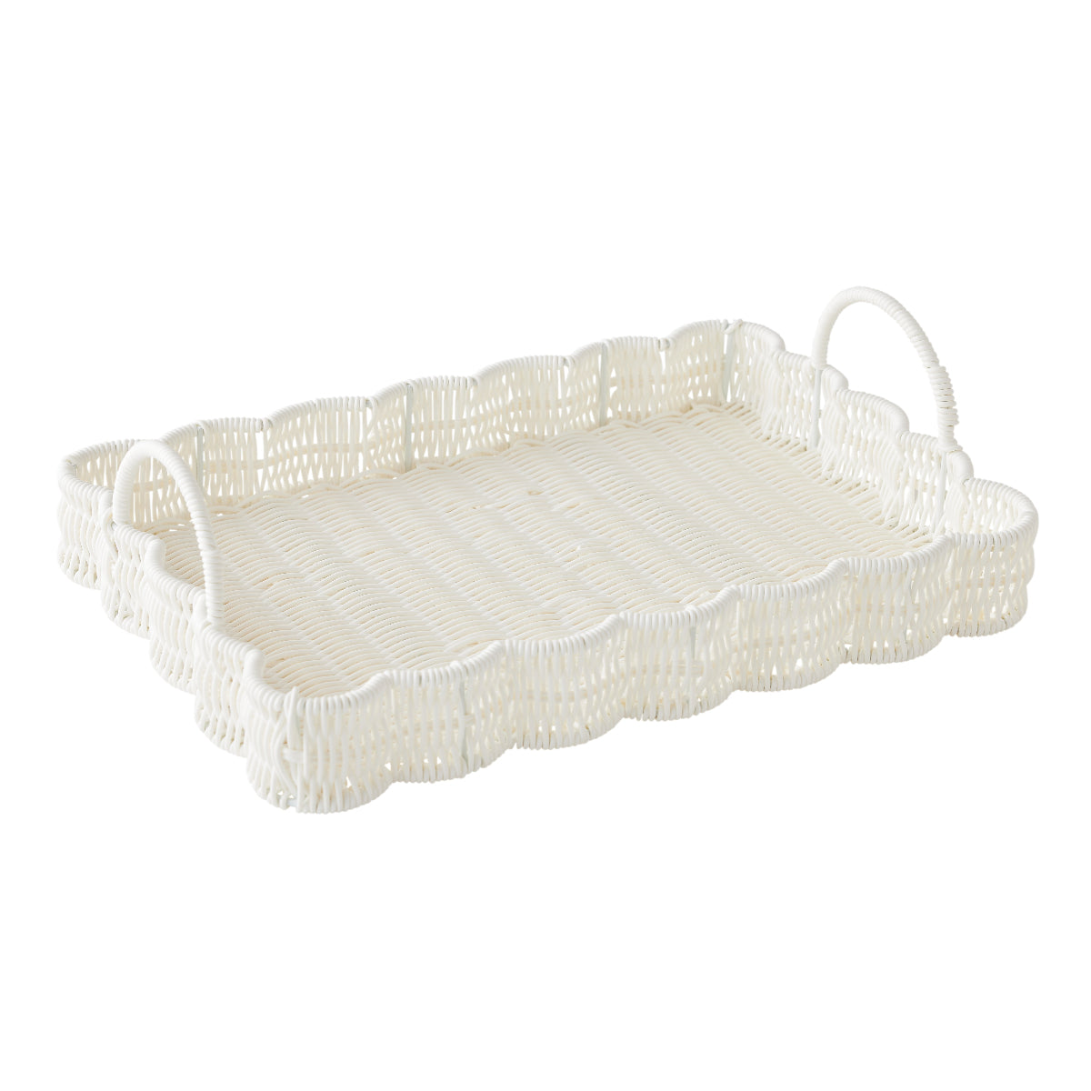 Wicker Tray Set - White - Caitlin Wilson Design