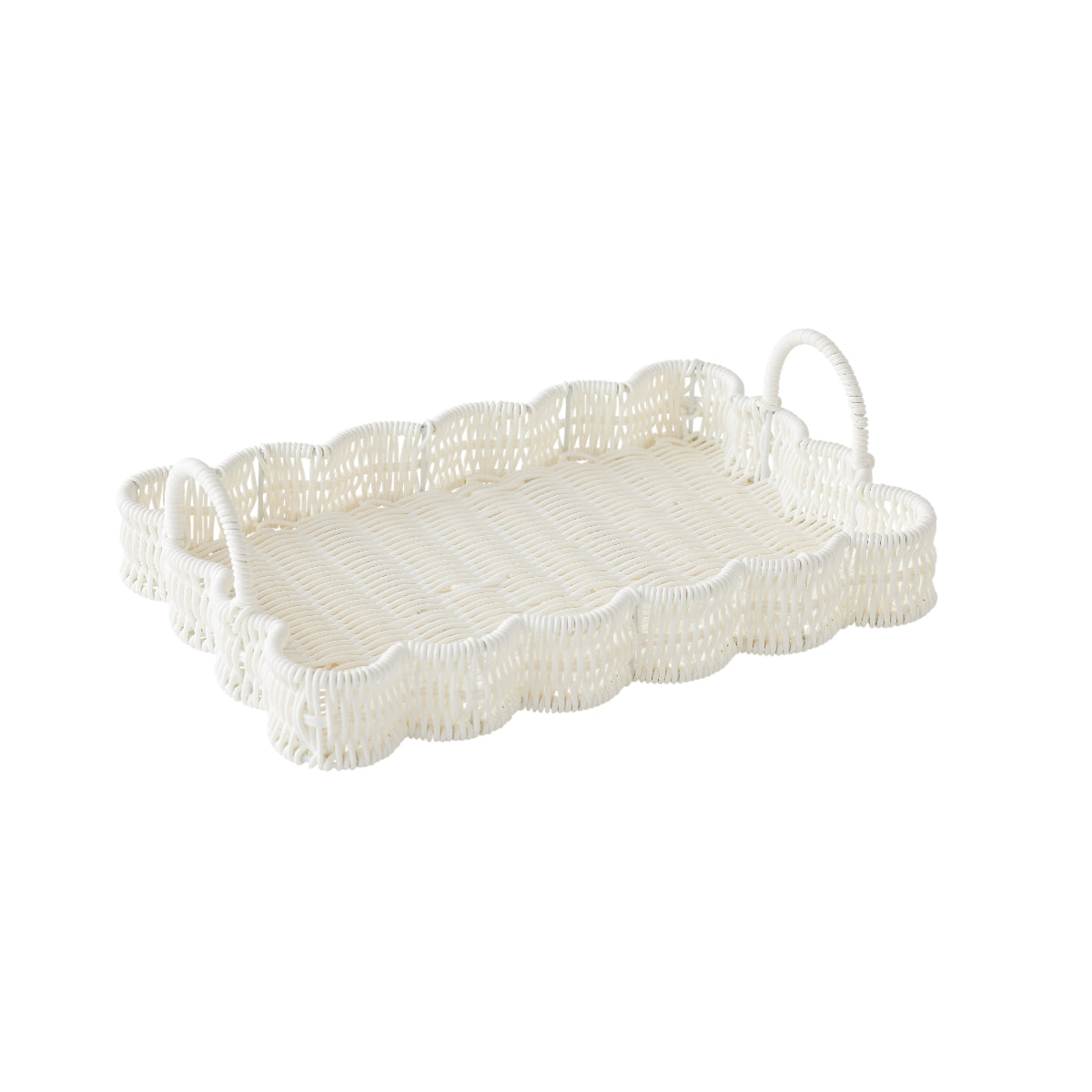 Wicker Tray Set - White - Caitlin Wilson Design
