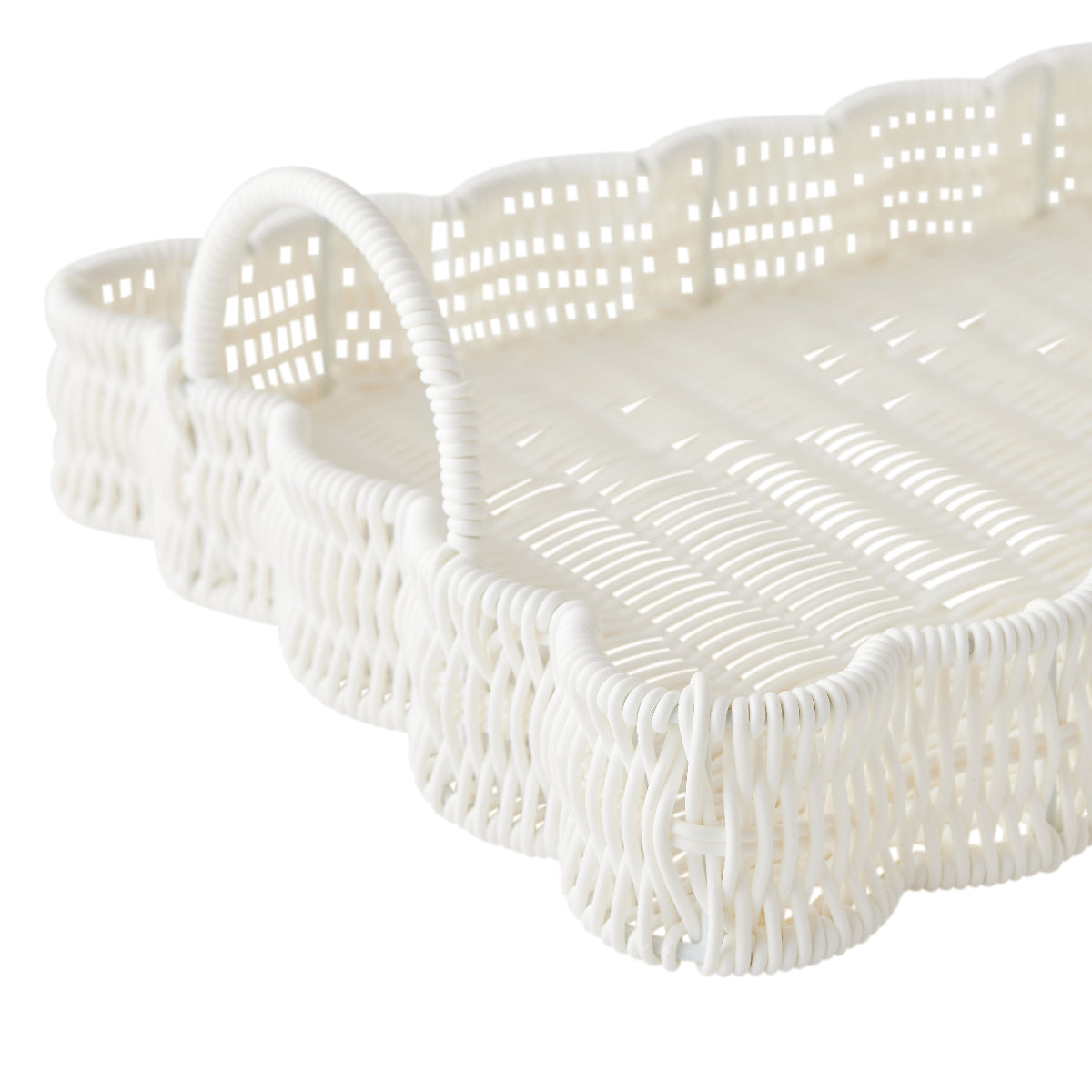 Wicker Tray Set - White - Caitlin Wilson Design
