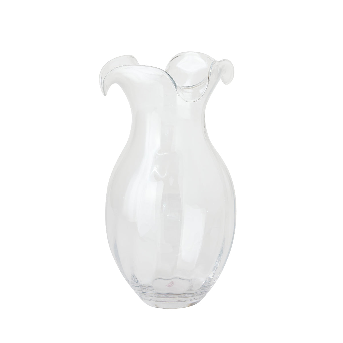 Large Ruffle Rim Vase Clear - Caitlin Wilson Design
