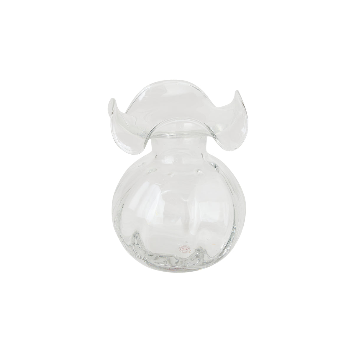 Mini Ruffled Rim Bud Vase in Clear