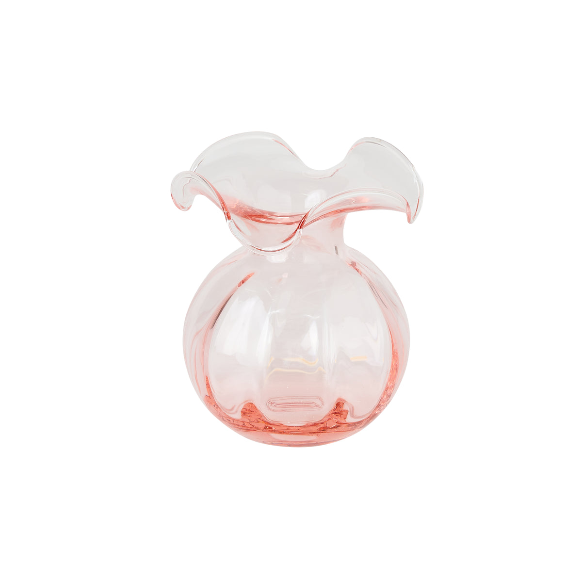 Mini Ruffled Rim Bud Vase in Blush