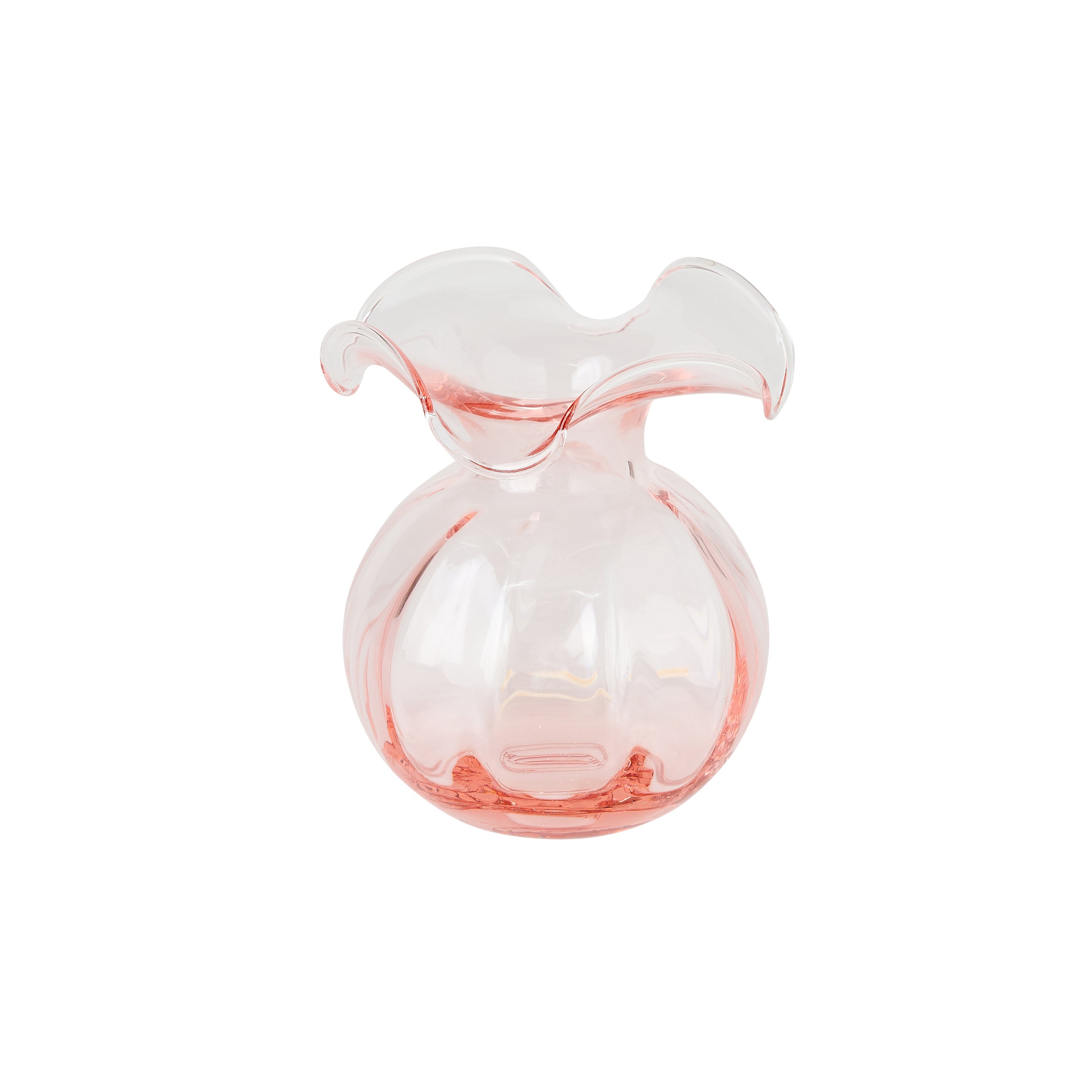 Mini Ruffled Rim Bud Vase in Blush