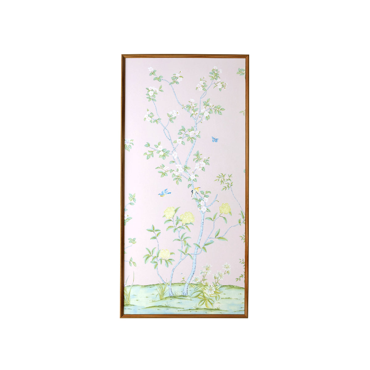 Fleur de Fête Framed Chinoiserie Mural Panel I - Caitlin Wilson Design