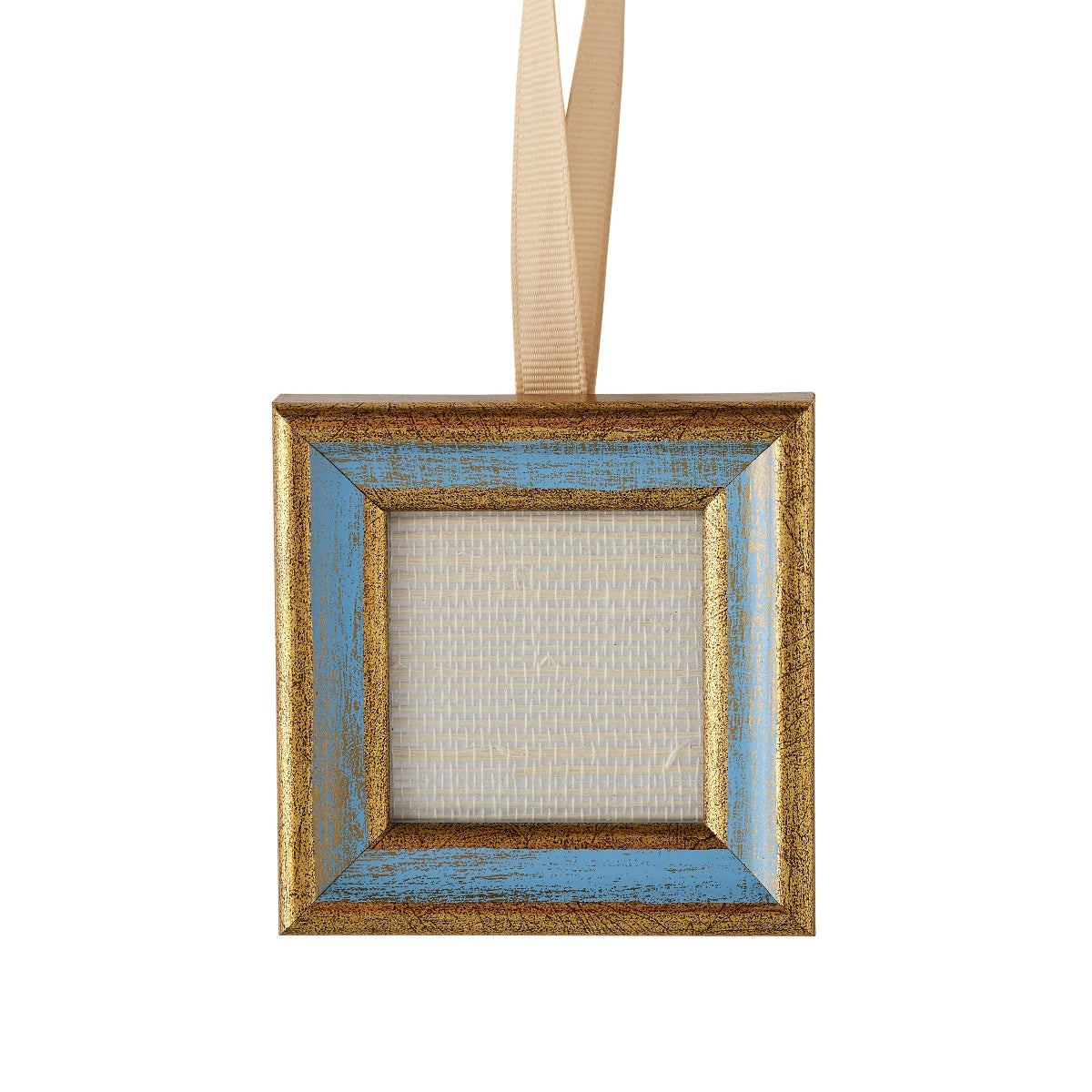 Florentine Frame Ornament - Blue/Gold - Caitlin Wilson Design