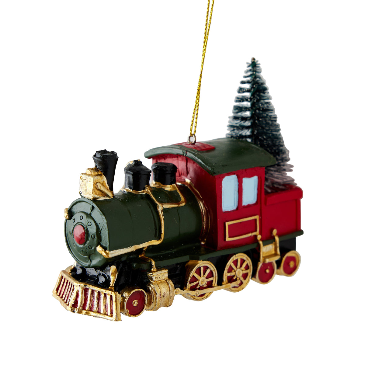 Classic Train with Christmas Tree Ornament - Caitlin Wilson Design