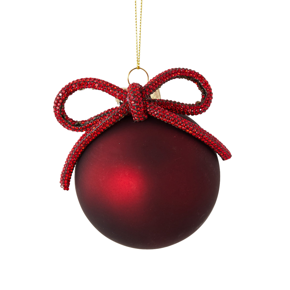 Glitzy Bow Ornament Ruby - Caitlin Wilson Design