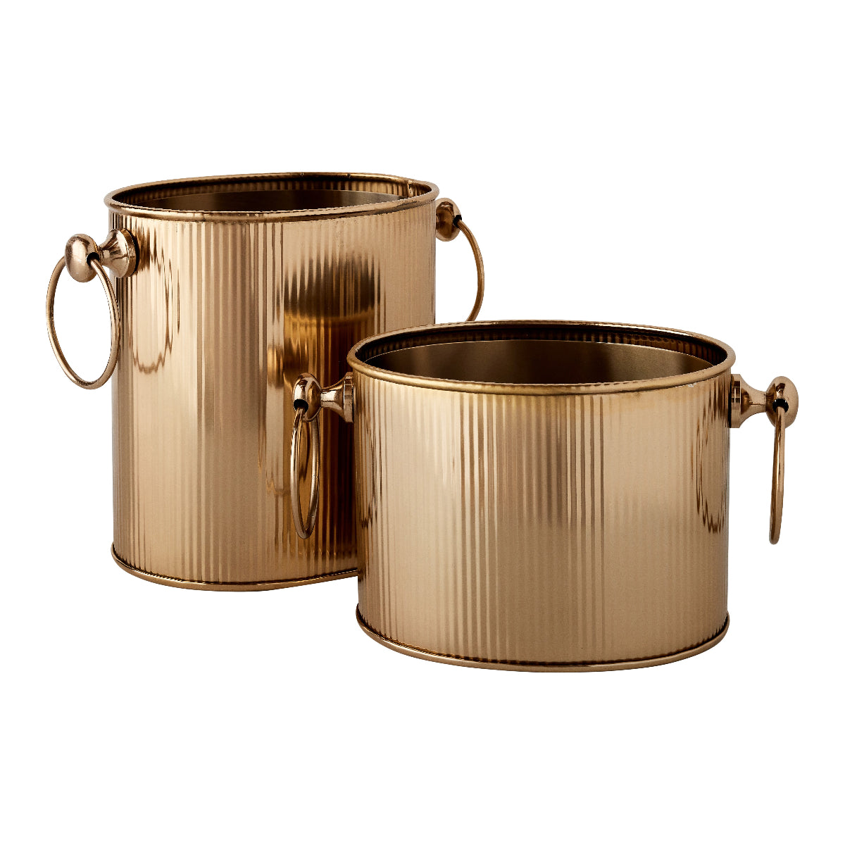 Rowan Ice Bucket in Brass - Caitlin Wilson Design