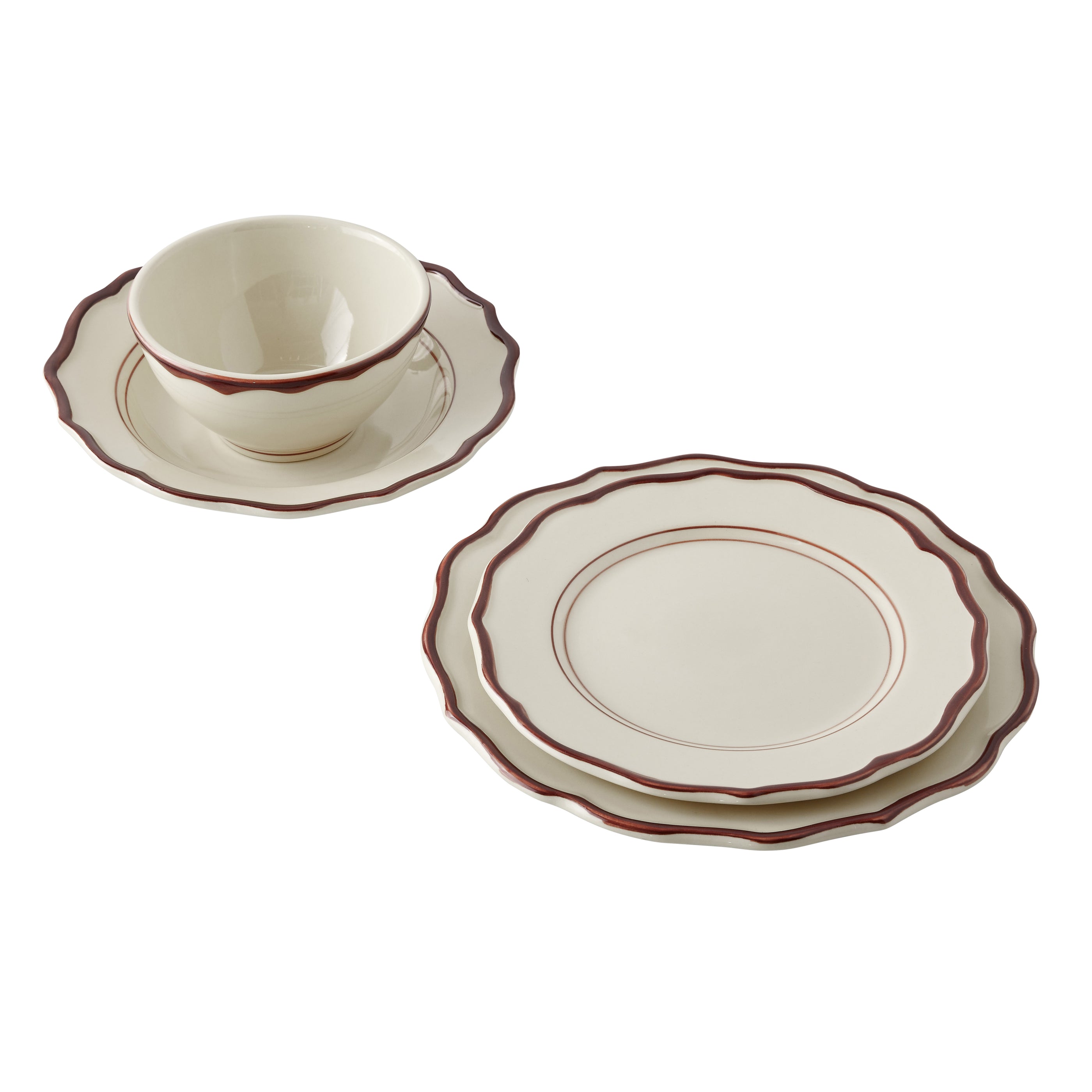 Espresso Trim Dish Set - Caitlin Wilson Design