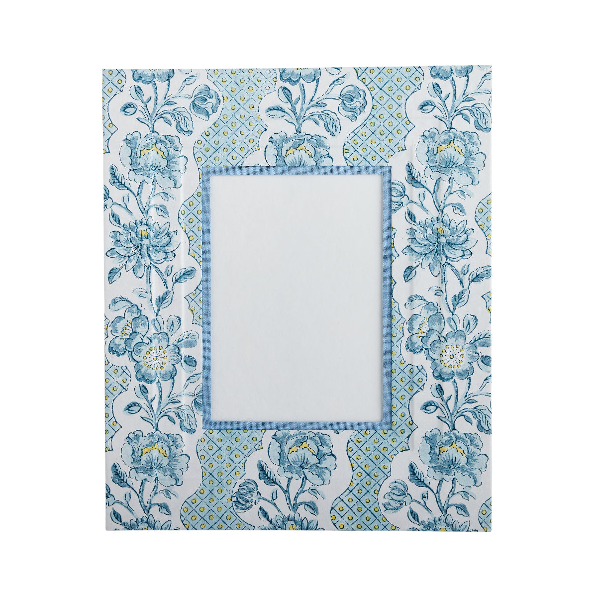 Blue Trellis Fabric Frame - Caitlin Wilson Design