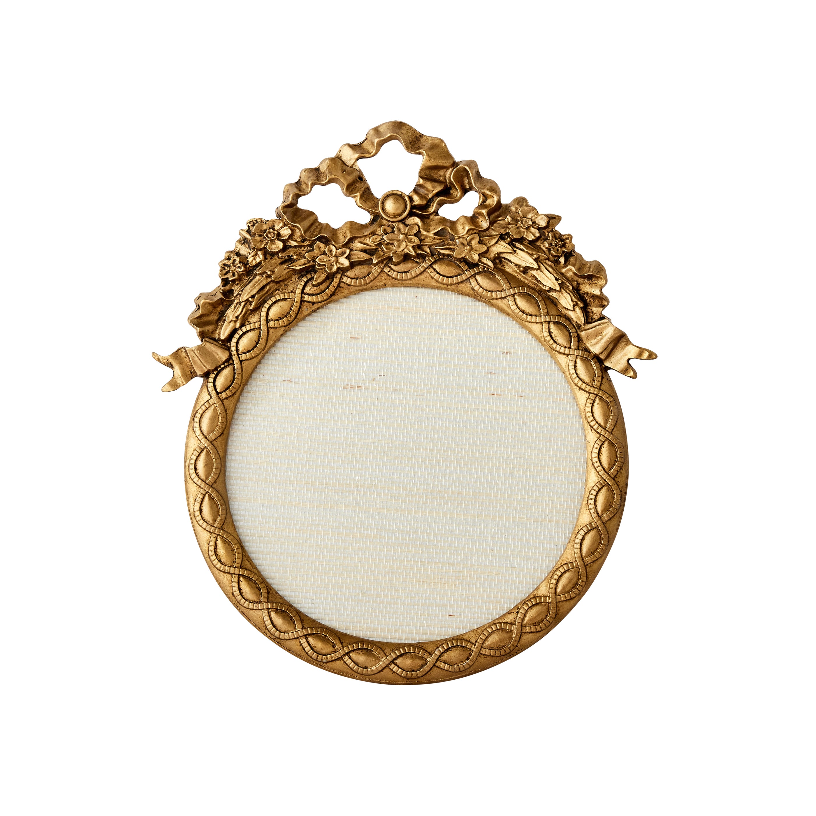 Ornate Round Bow Picture Frame - Caitlin Wilson Design