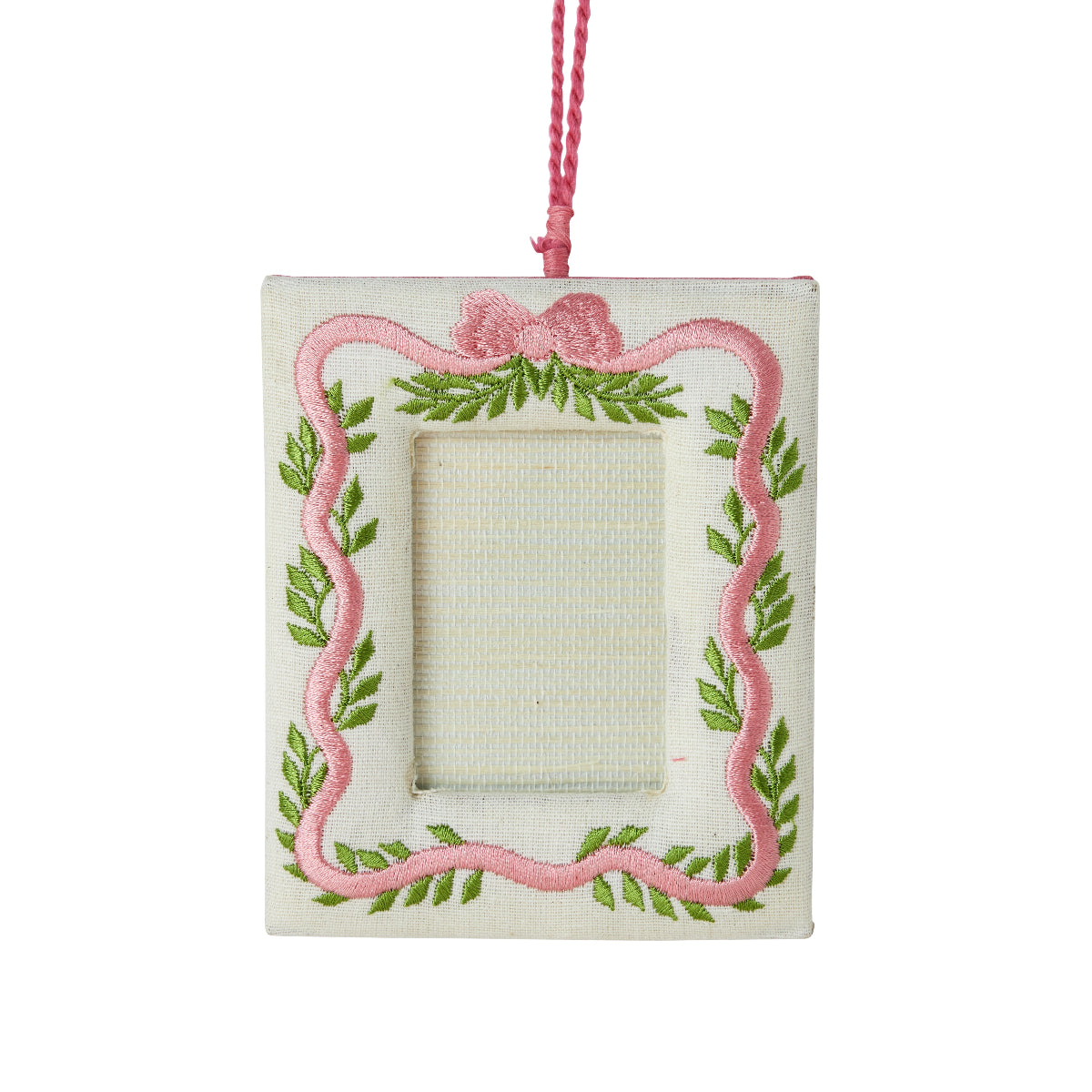 Johanna Embroidered Photo Frame Ornament - Caitlin Wilson Design