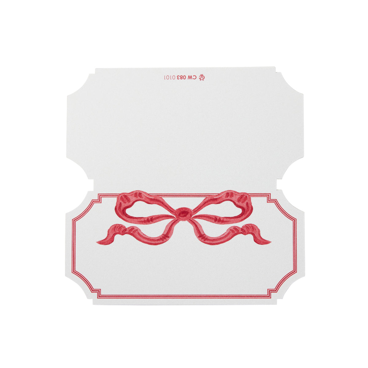 Red Bow Die Cut Placecards - Caitlin Wilson Design