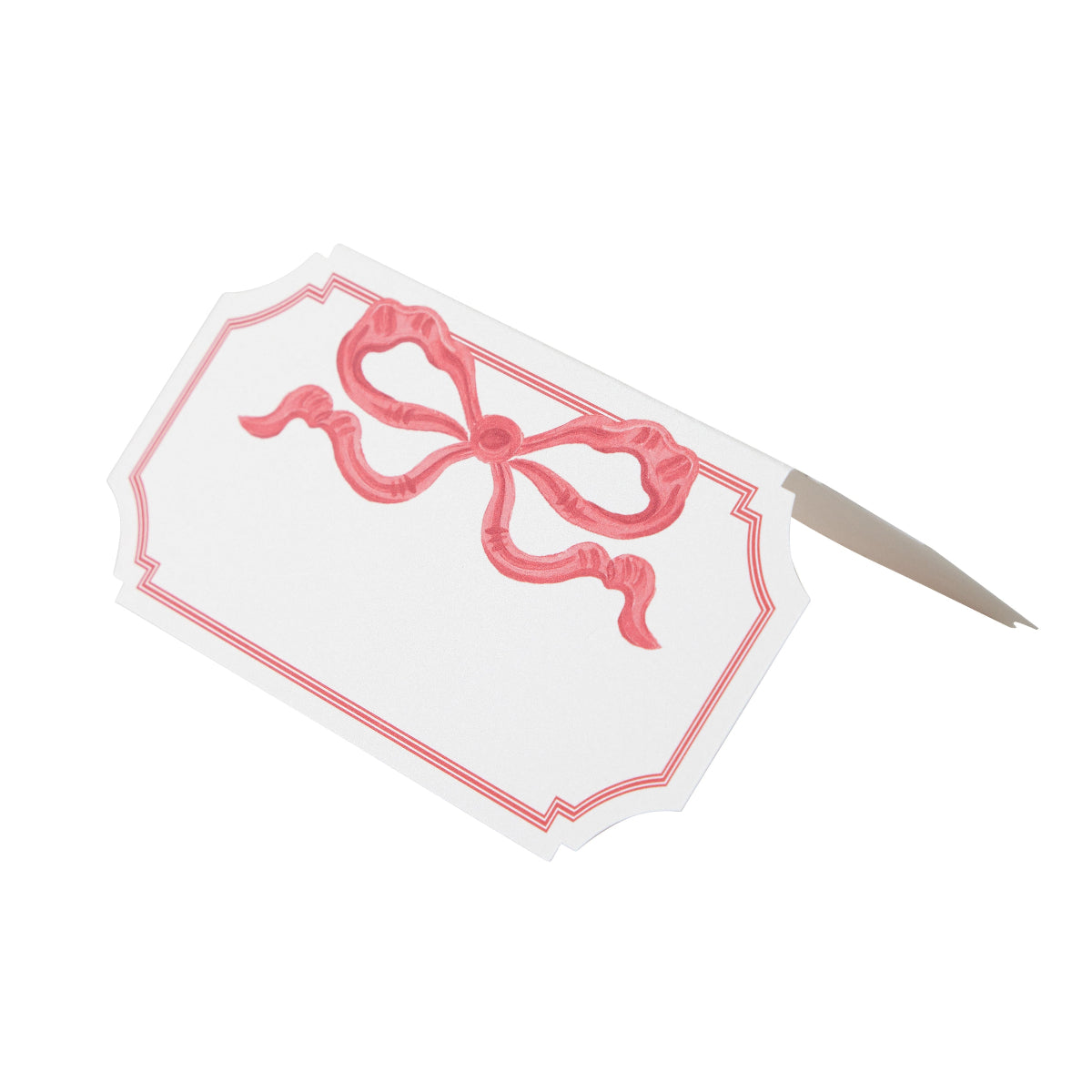 Red Bow Die Cut Placecards - Caitlin Wilson Design