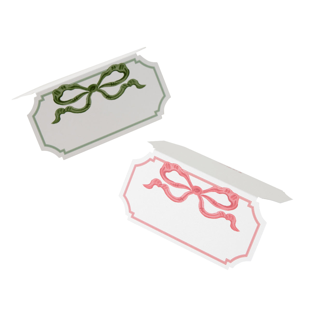 Red Bow Die Cut Placecards - Caitlin Wilson Design