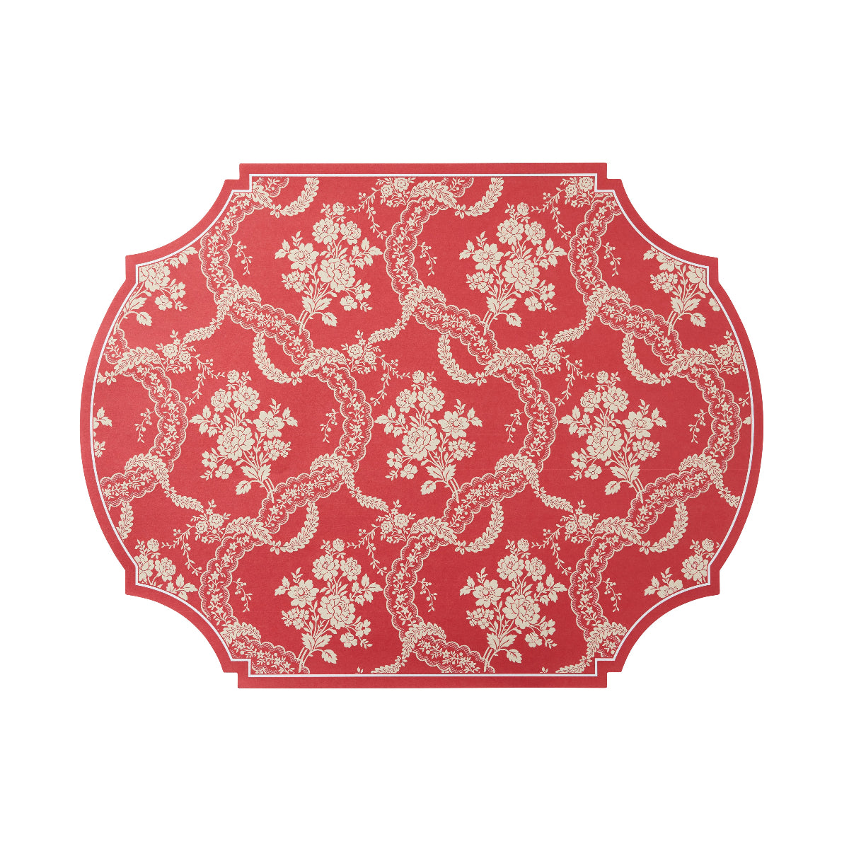 Noël Rouge Lace Posh Die Cut Placemat - Caitlin Wilson Design