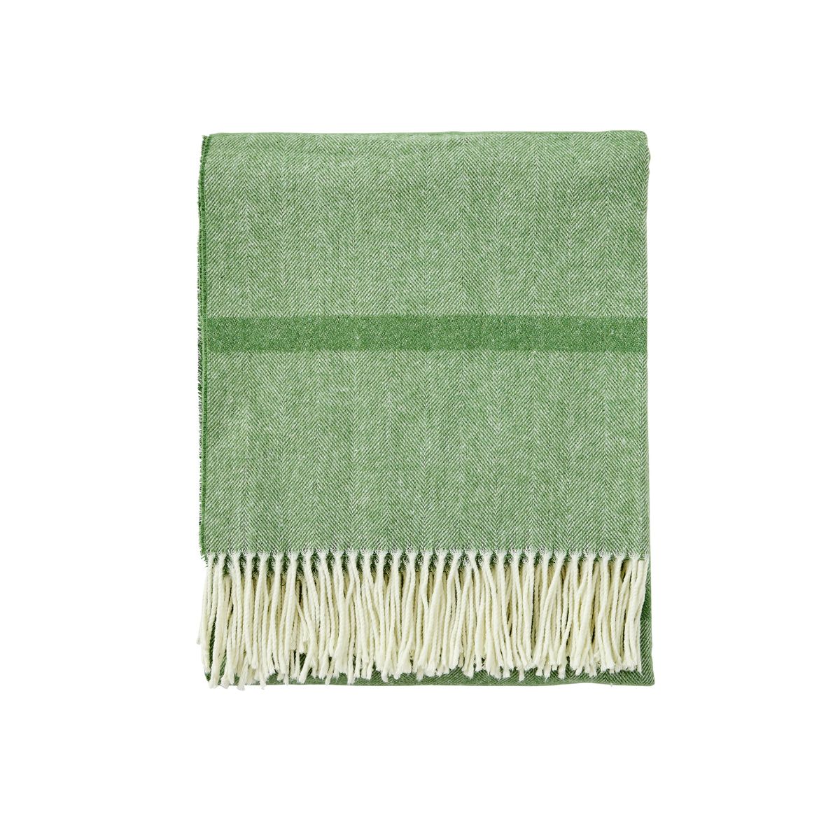 Sage Stripe Herringbone Throw