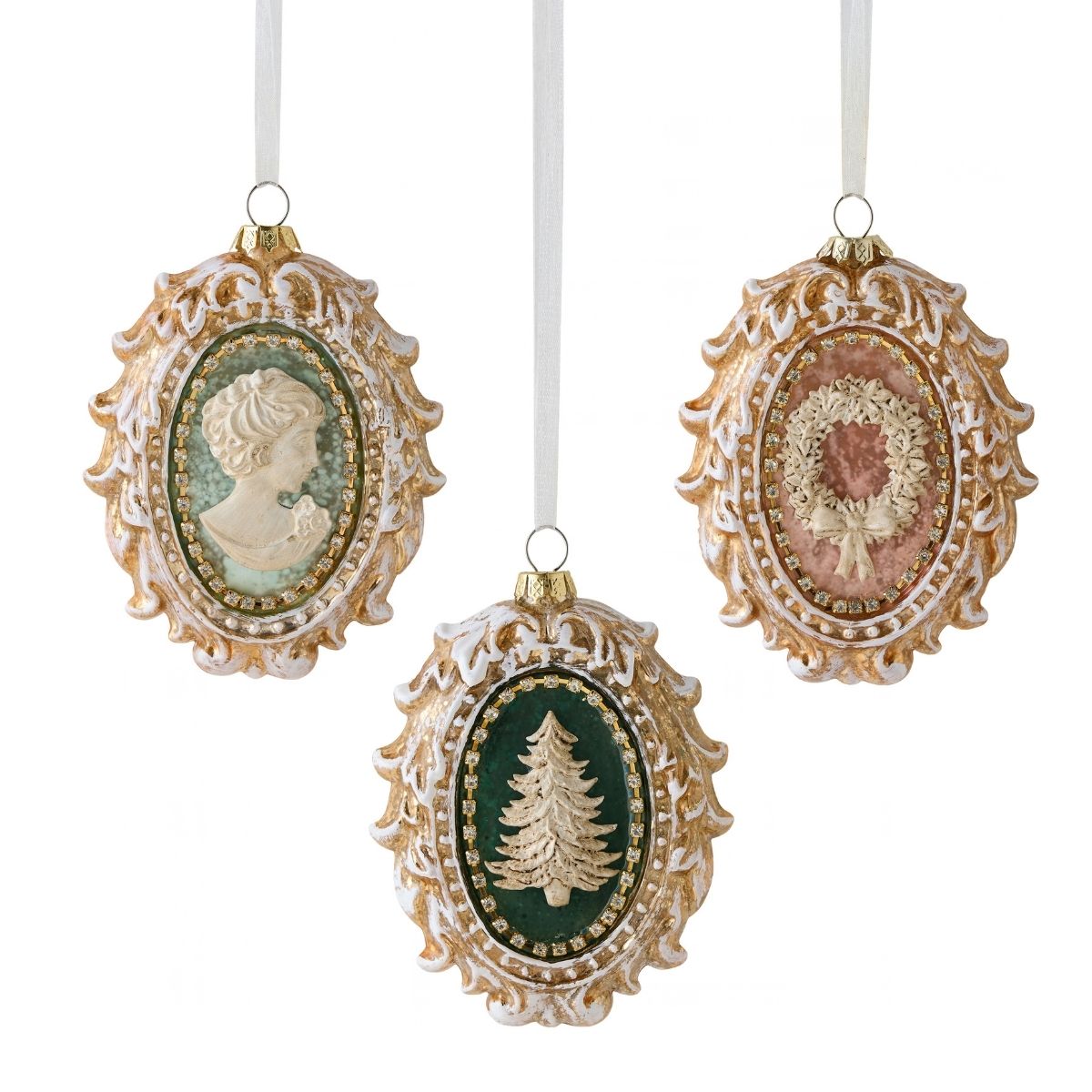 Framed Cameo Glass Ornament Set - Caitlin Wilson Design