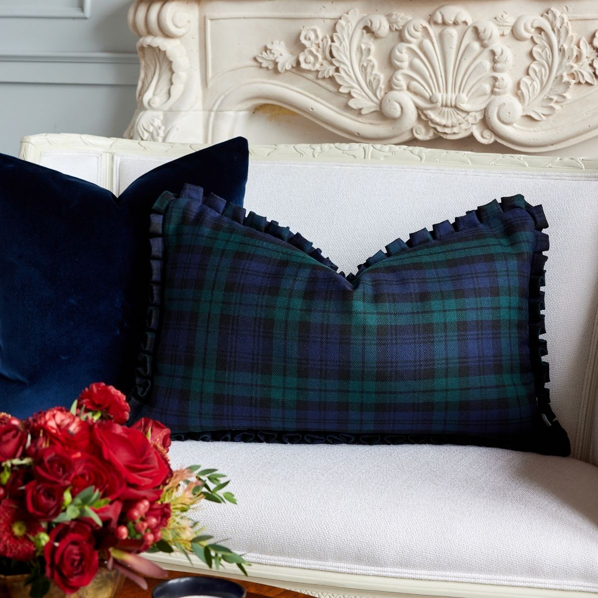 Blackwatch Box Pleat Pillow Cover
