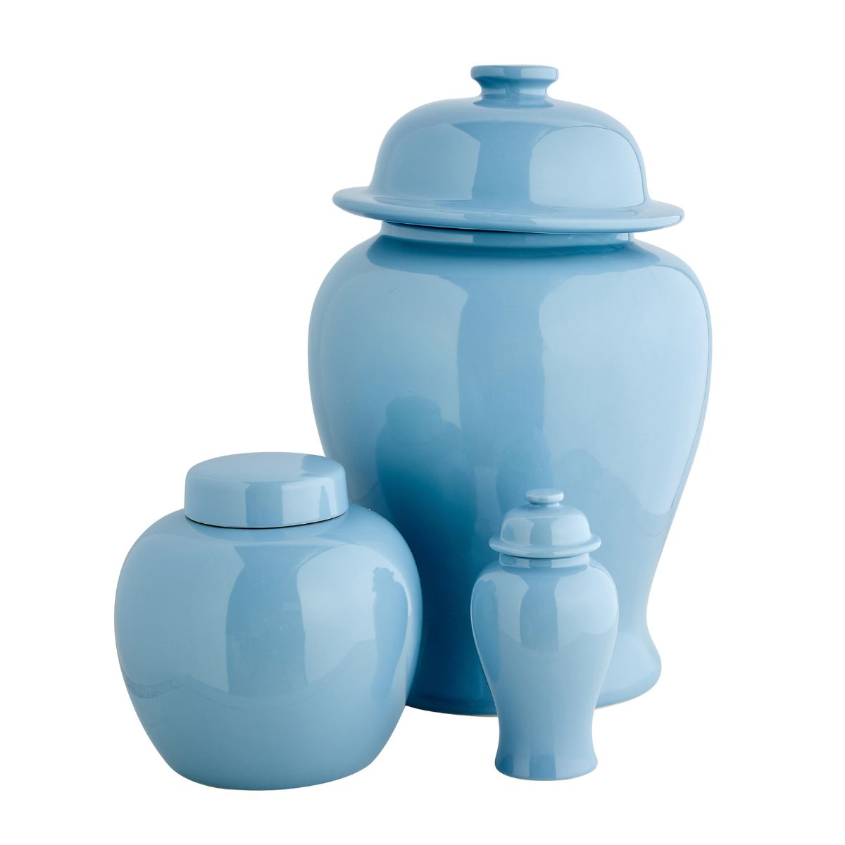Round Aviary Jar in Blue