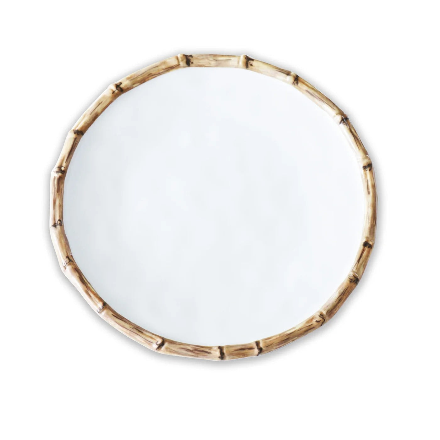 VIDA Bamboo 9" Salad Plate Set of 4 (White and Natural)