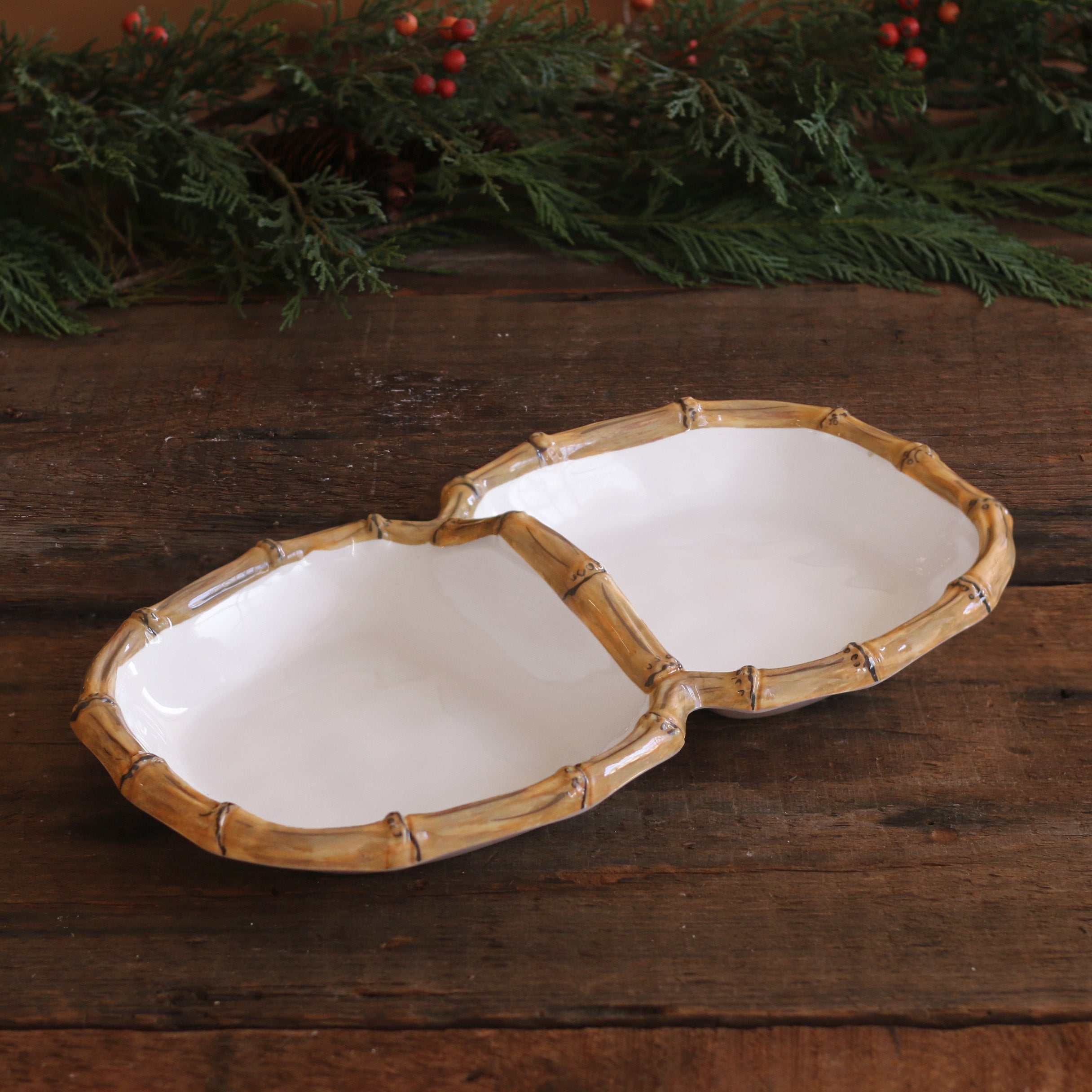 VIDA Bamboo Double Dip (White and Natural)