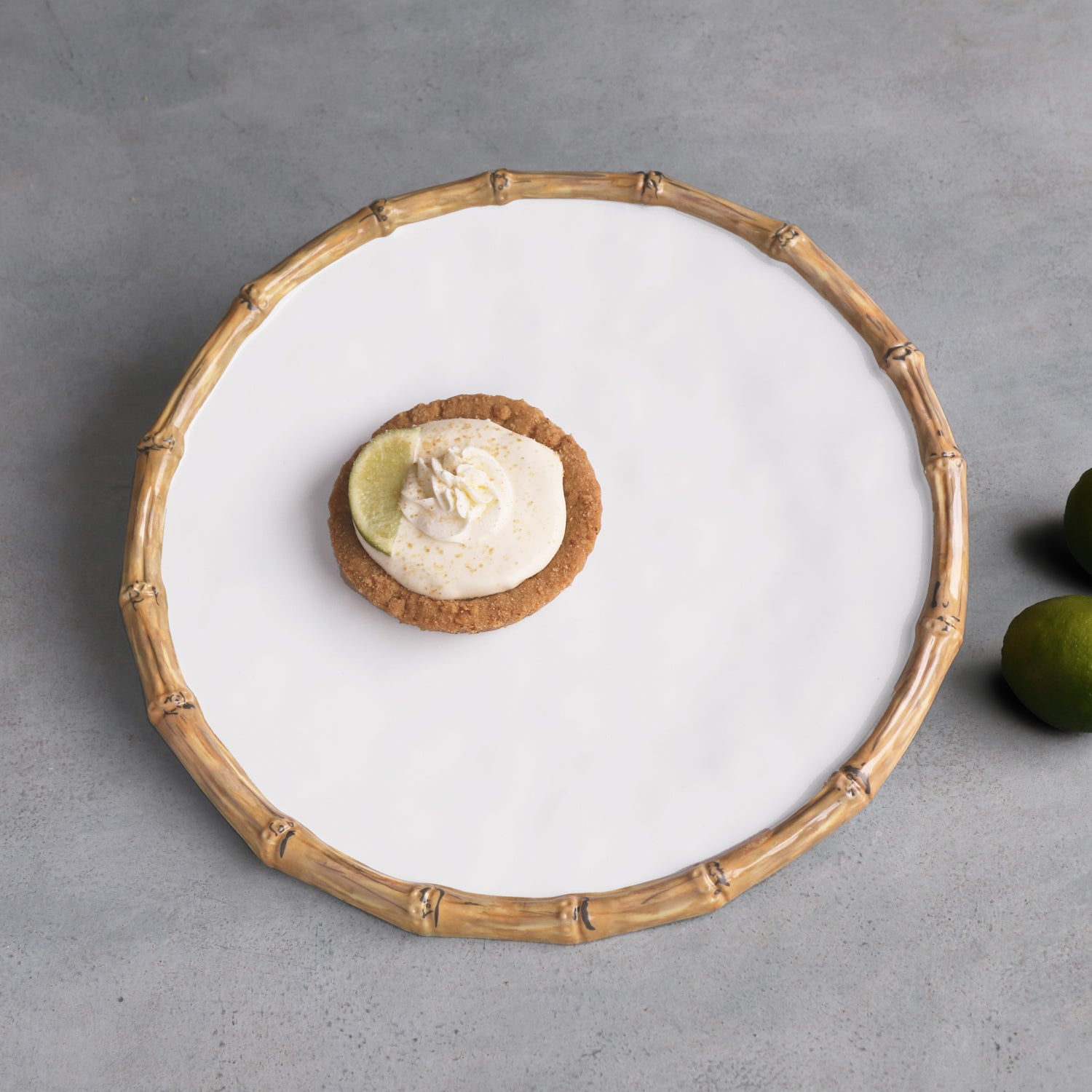 VIDA Bamboo Baguette Platter (White and Natural)