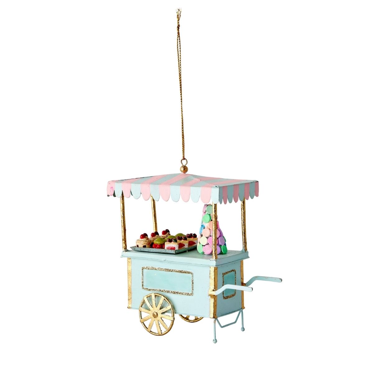 Pastel Patisserie Cart Ornament in Blue
