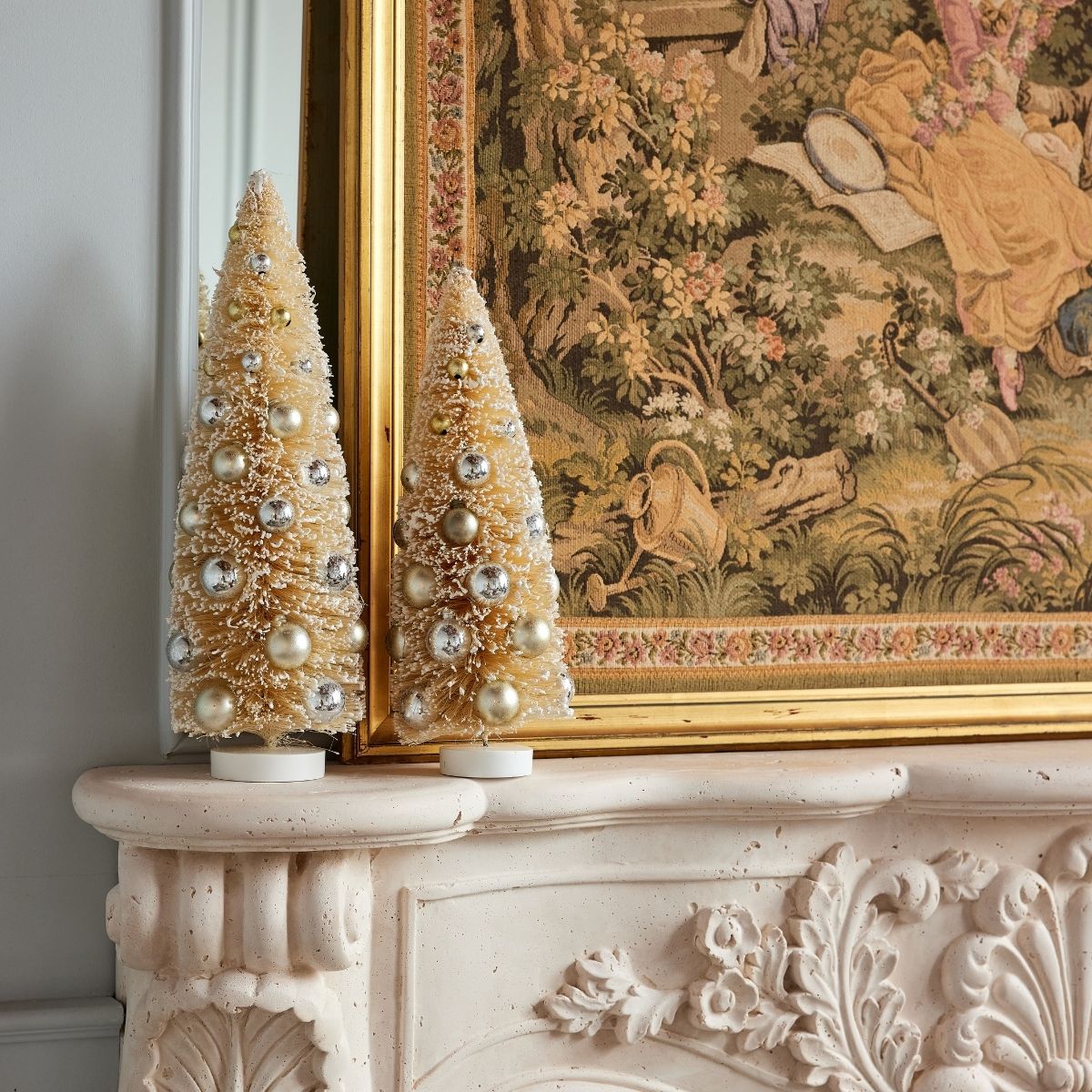 Snowy Bottle Brush Tree, Set of 3 - Caitlin Wilson Design