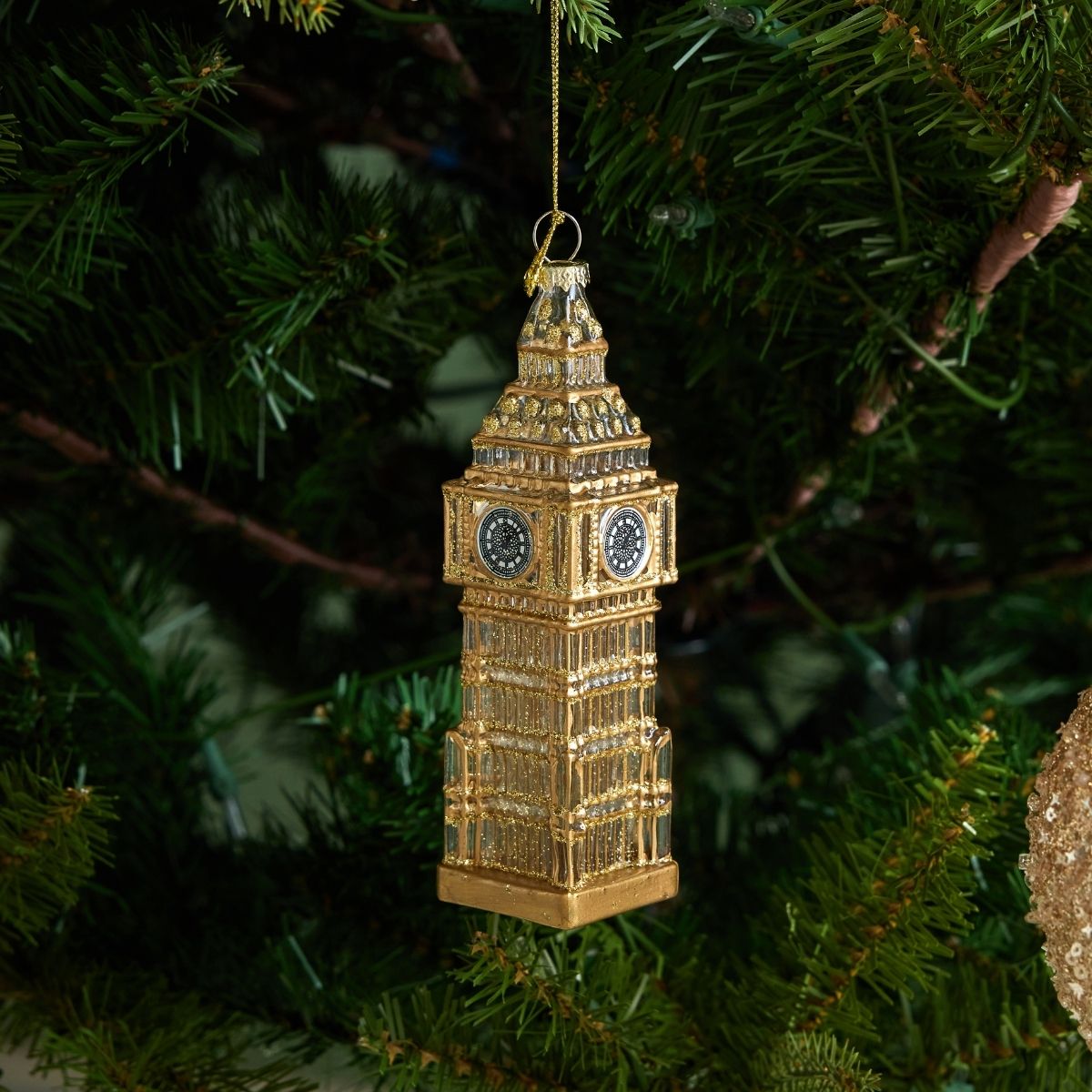 Clear & Gold Big Ben Ornament - Caitlin Wilson Design
