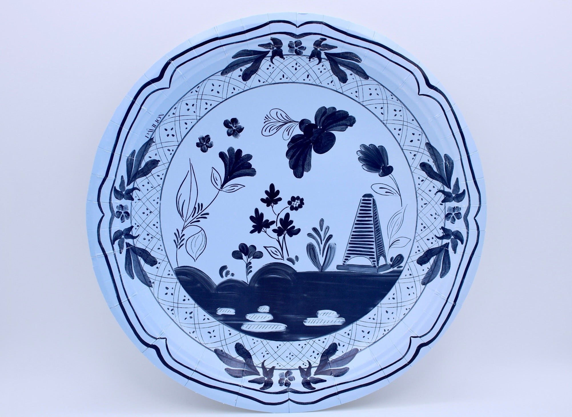 Sky & Navy Beachside Pavilion Dessert Paper Plates - 8 pack