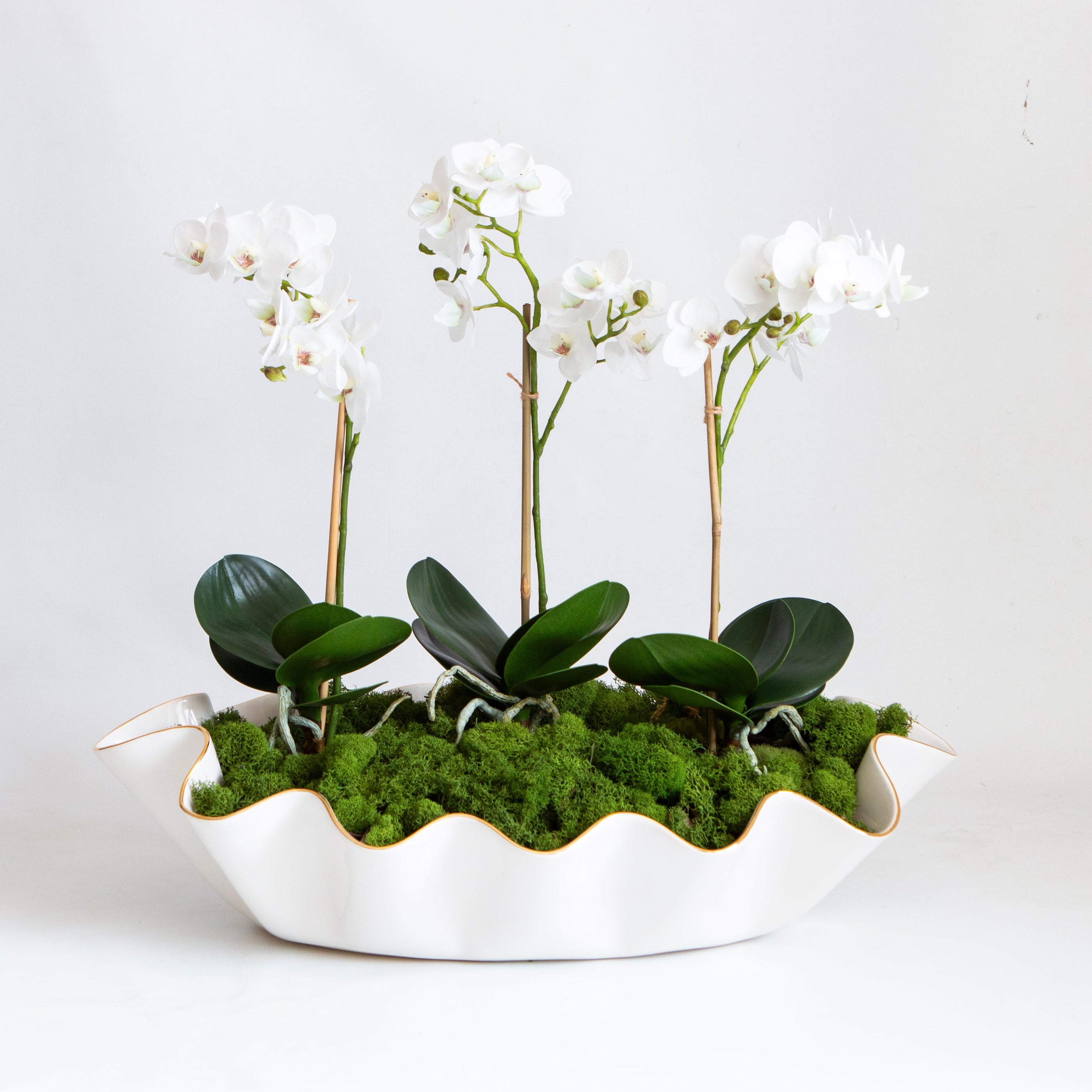 17" Faux Orchid Drop-In