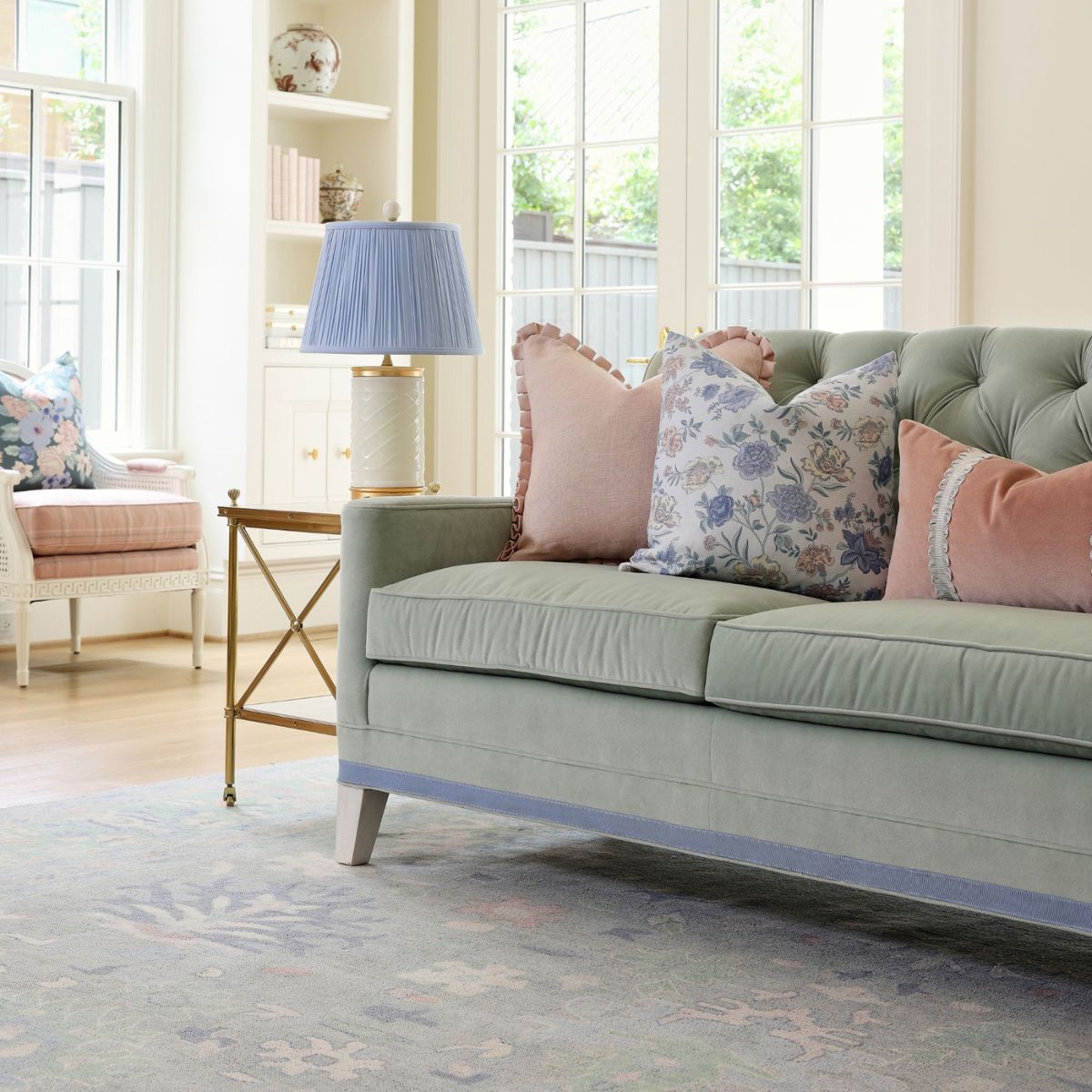 mint blue throw pillows